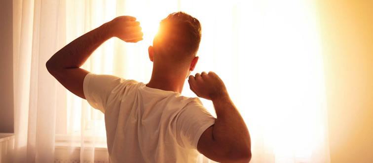 What sensation typically strikes you when you first wake up?