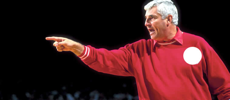 Identify the volatile coaching legend Bobby Knight