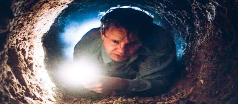 A convict spends decades tunneling with a rock hammer only to take a filthy, nauseating plunge through a sewer pipe to freedom.