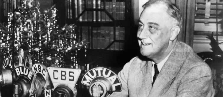Name the initial U.S. President bold enough to face a television camera?